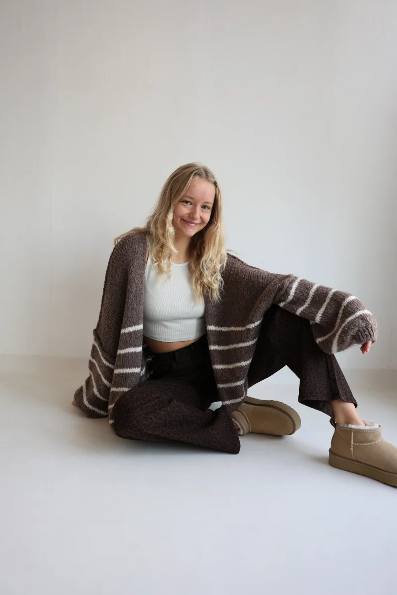Oversize Strickcardigan Half Stripes – Bild 6