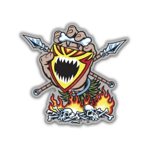 Salba Screaming Witch Doctor Clear Mylar Sticker