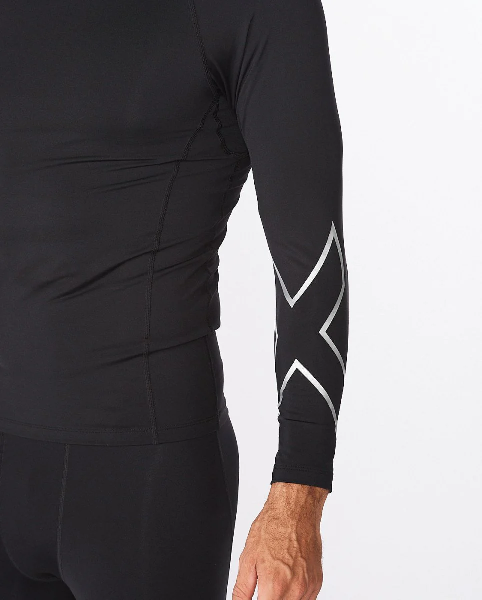 Ignition Compression Long Sleeve Herren - black/silver – Bild 5