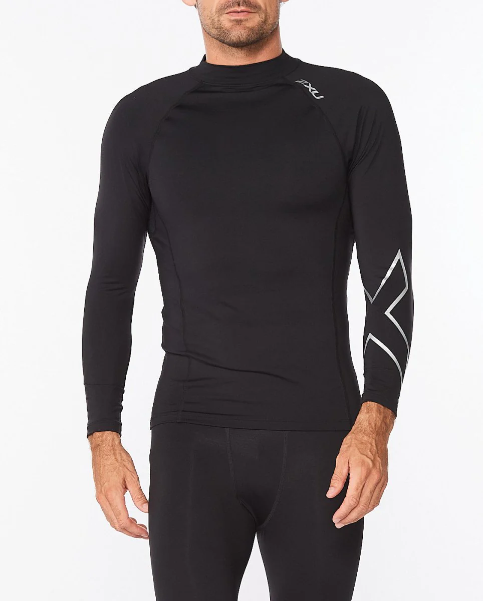 Ignition Compression Long Sleeve Herren - black/silver