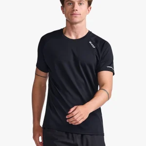 Aero Tee Laufshirt Herren - black/silver reflective