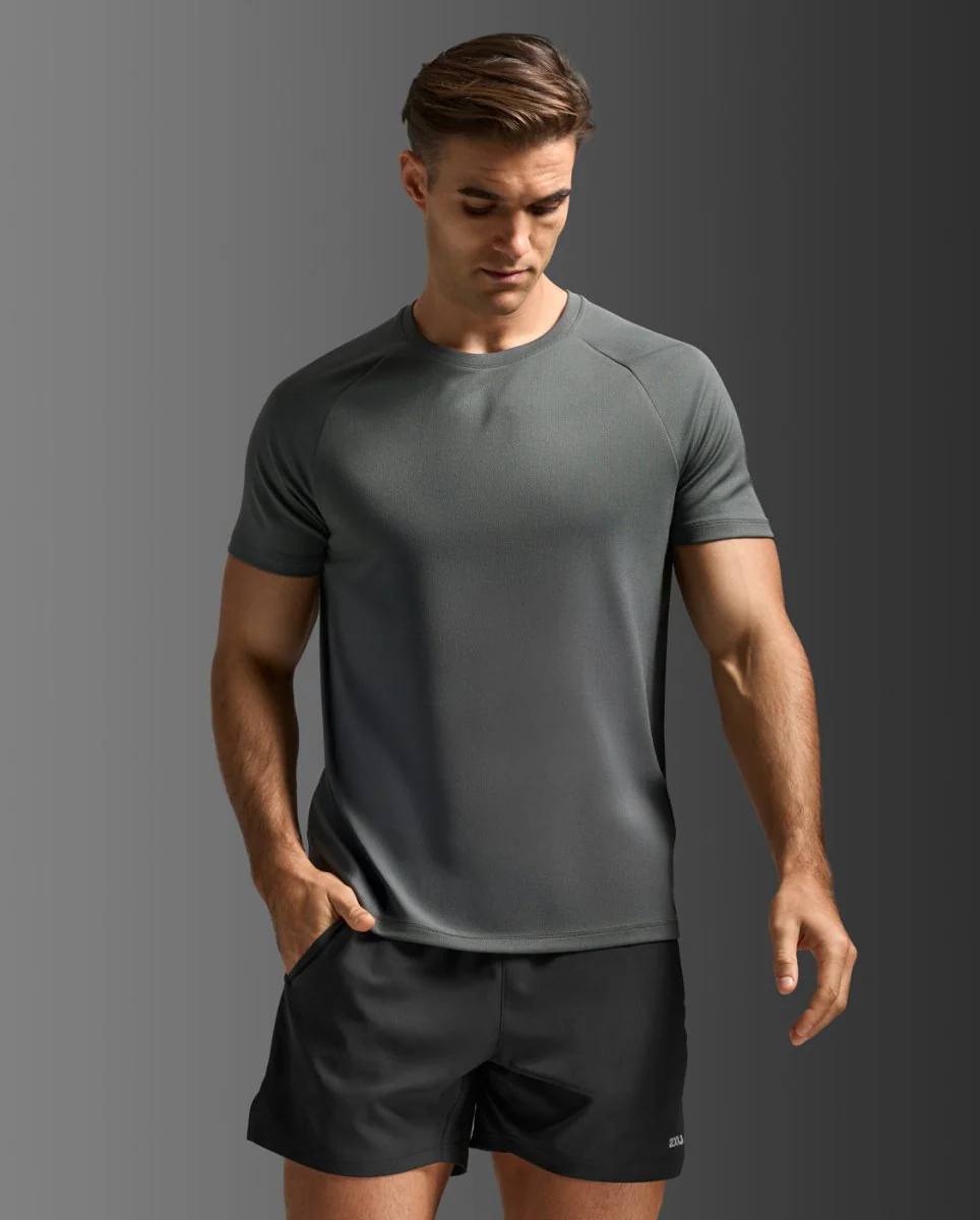 Aero Mesh Tee Laufshirt Herren - jupiter/black reflective – Bild 2