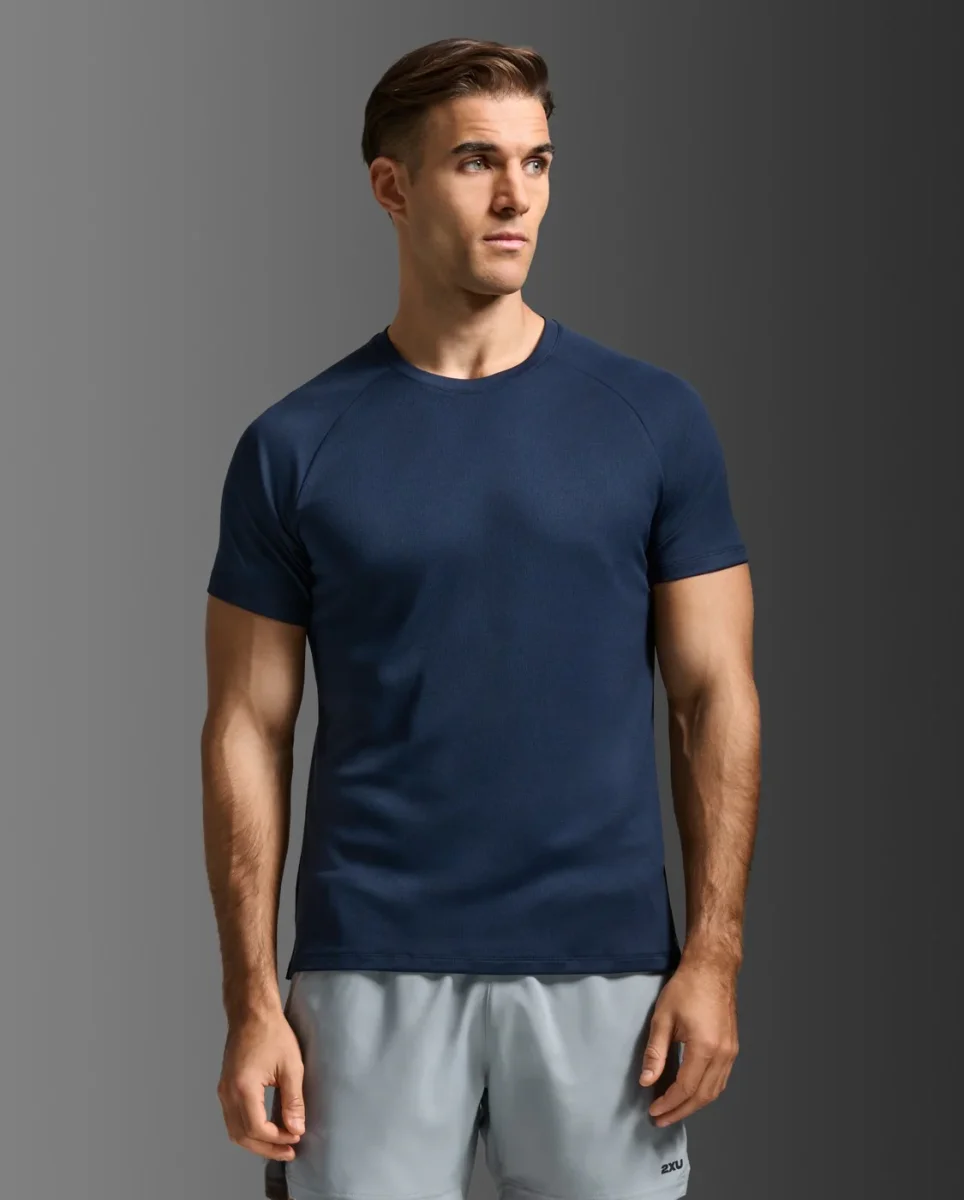 Aero Mesh Tee Laufshirt Herren - midnight/silver reflective – Bild 3