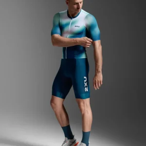 Aero Hex Tri Sleeved Top Triathlon Trikot Herren - jelly mint/majol