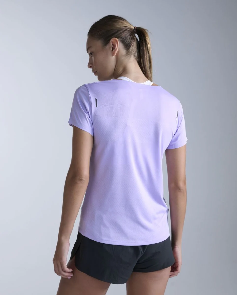 Light Speed Tech Tee Laufshirt Damen - lavender/lavender reflective – Bild 5