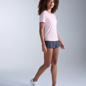 Aero Mesh Tee Laufshirt Damen - pink frost/pinkfrostreflective