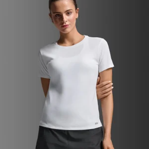 Aero Mesh Tee Laufshirt Damen - white/silver reflective