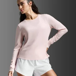 Ignition Aero Mesh Long Sleeve Laufshirt Damen - pink frost/pinkfrostreflective